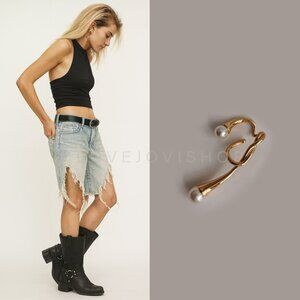 Wolf & Badger Gold Drip Ear Cuff Earring | Artisan Molten Metal Statement Jewels